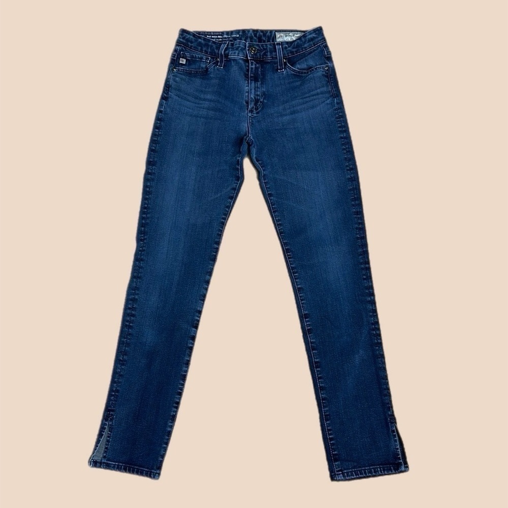 Ag Adriano Goldschmied The High-Rise Stevie Slim Straight Ankle Jeans Blue 25R